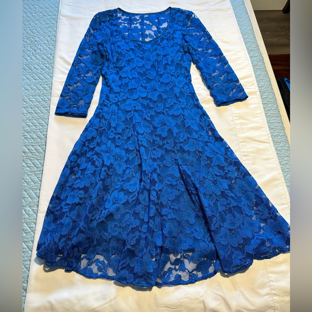 Leslie Fay Cobalt Blue Cocktail Dress, size 6